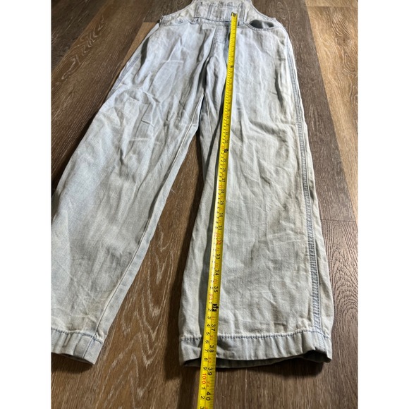 Universal Thread Womens Light Wash Herringbone Denim Overalls Size 2 Blue - Picture 4 of 8